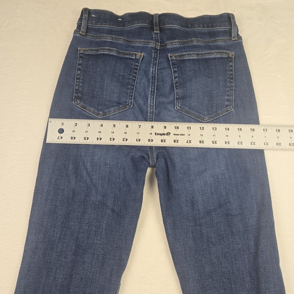 Loft Womens Kick Crop Dark Wash Jeans Size 27 Raw Hem - Picture 7 of 14